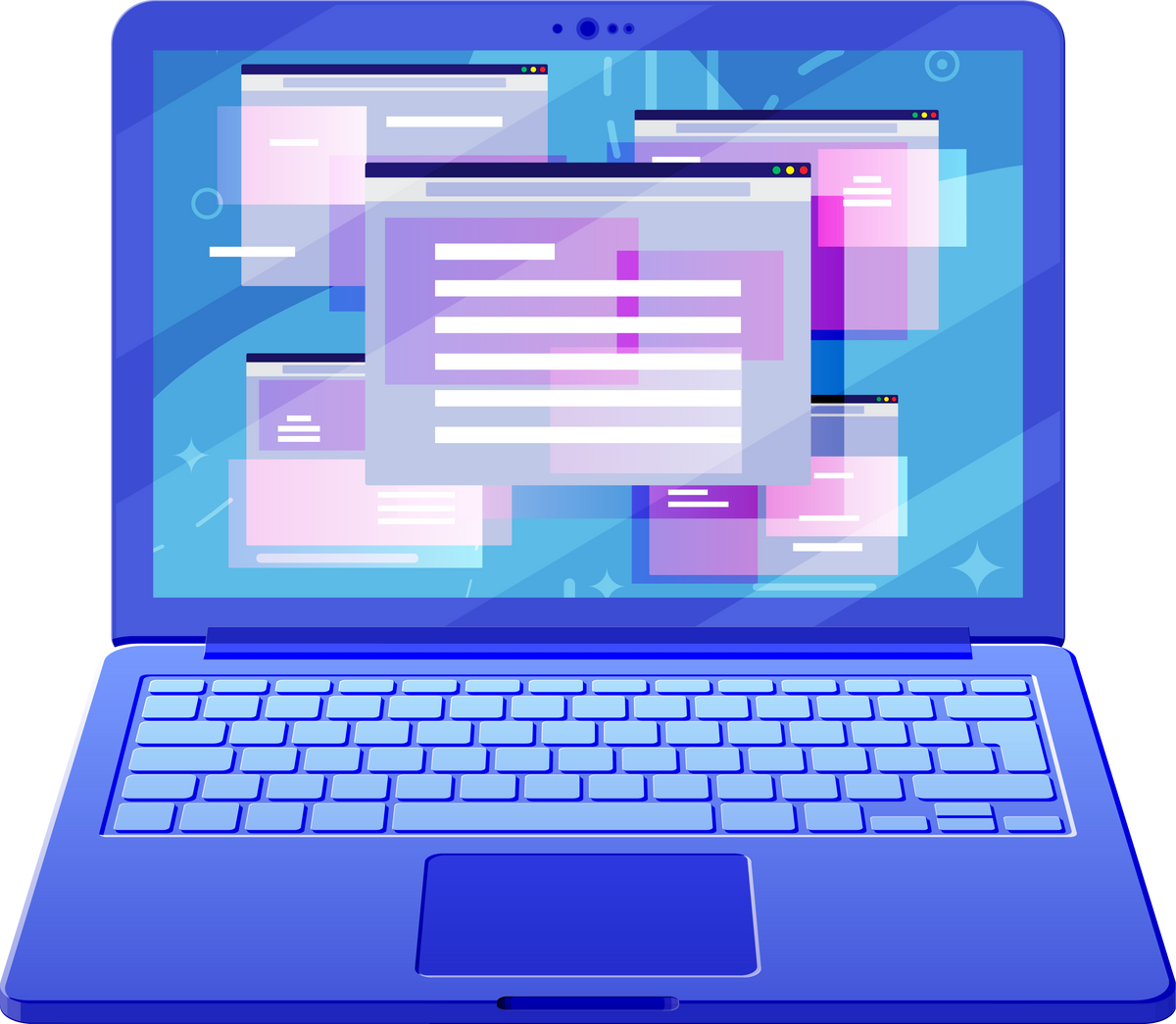 Operating System User Interface on Laptop