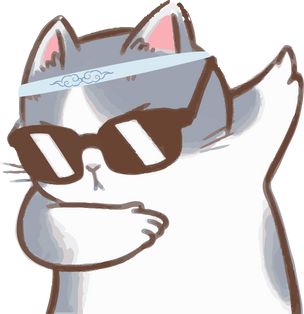 dabbing cat